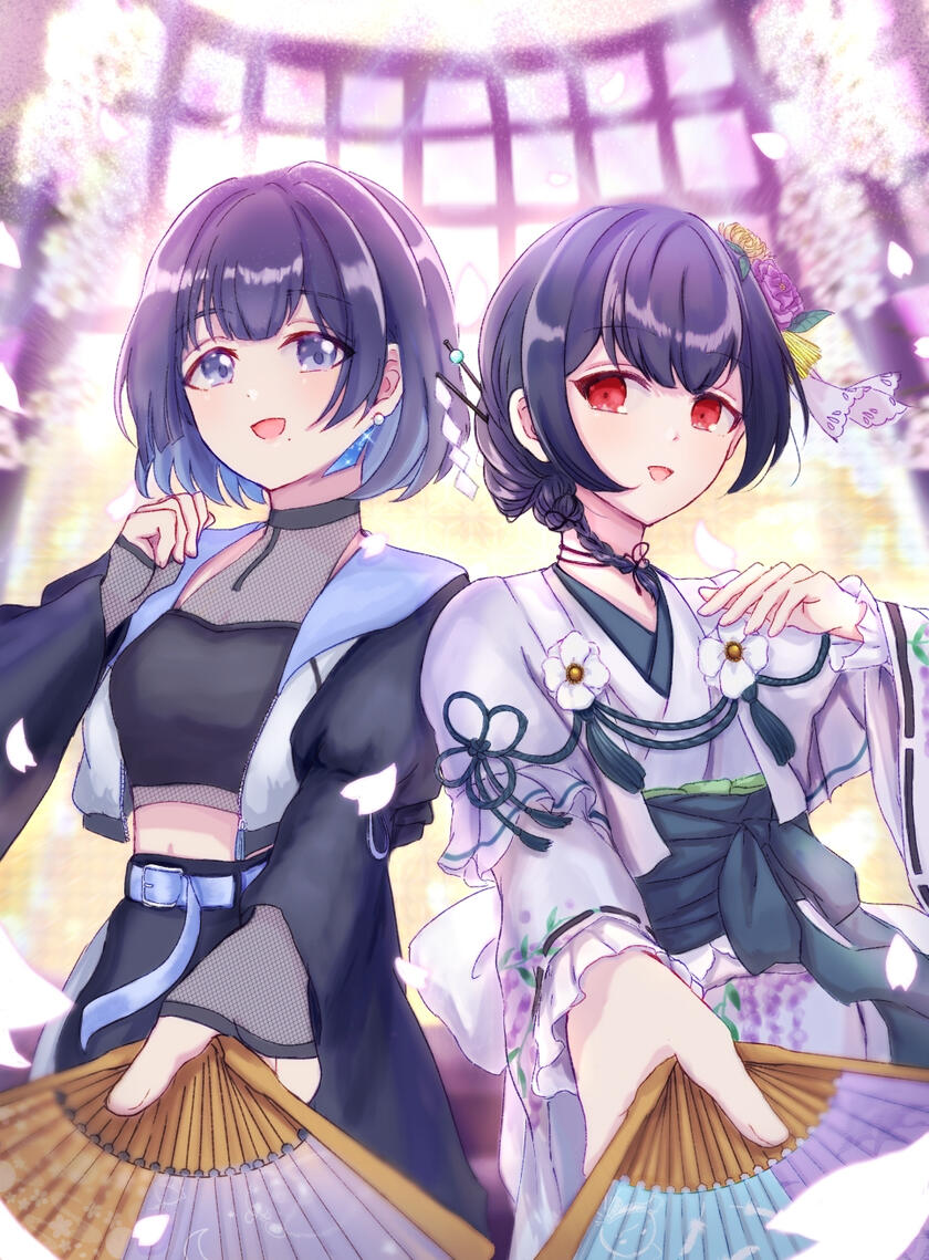 等身イラスト(FA/アイドルマスターシャイニーカラーズ×学園アイドルマスター)
